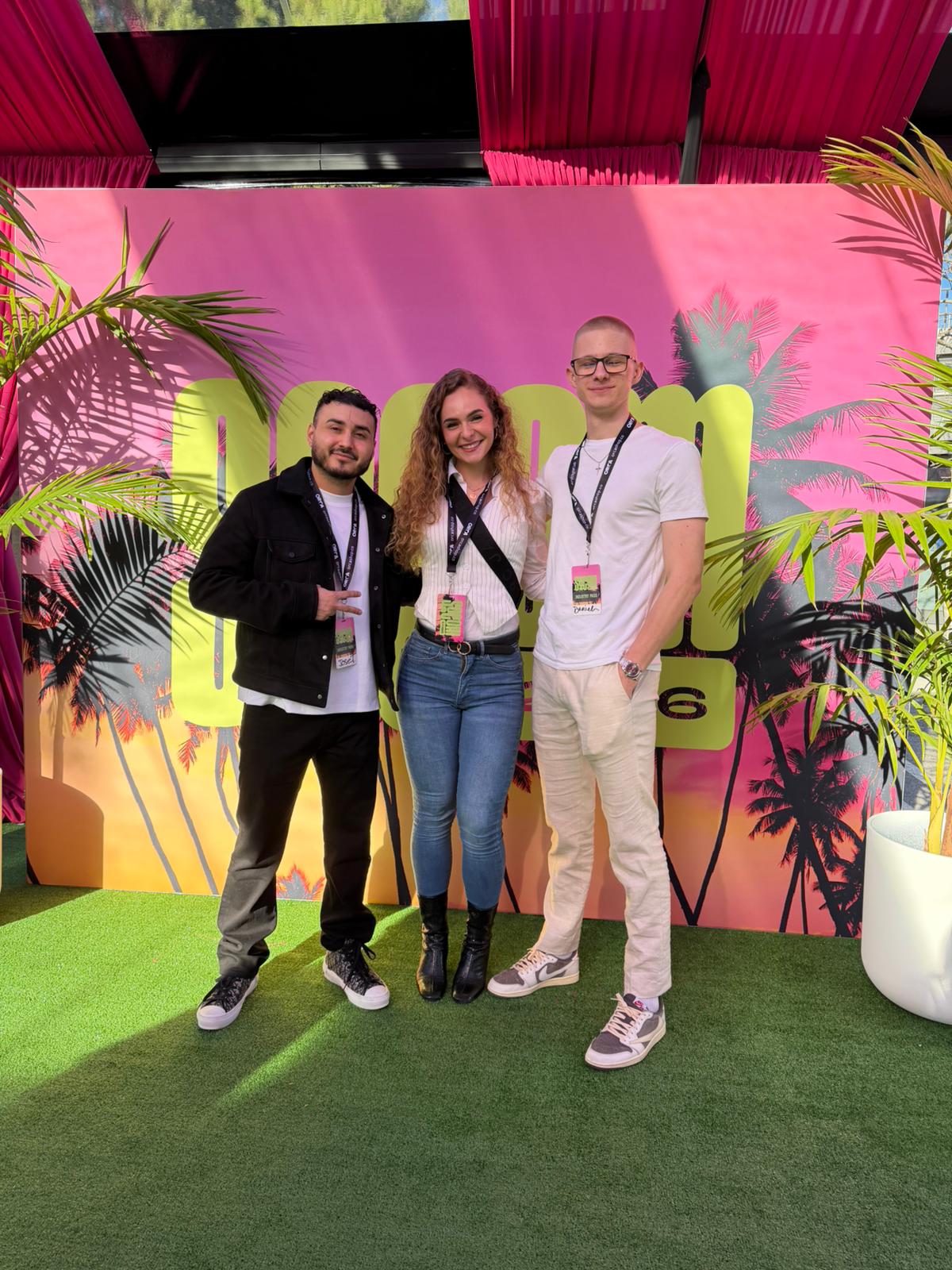 Team at industry event